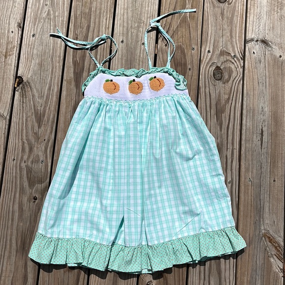 Smocked Peaches Sundress - Picture 1 of 5